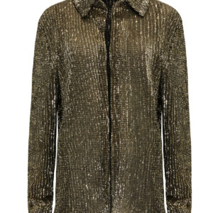 KEA Sequin Shirt Brown/Gold