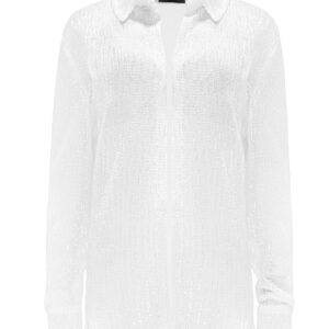 KEA Sequin Shirt White/Silver
