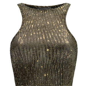 KEA Sequin Top Brown/Gold